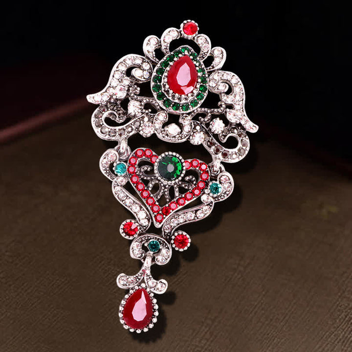 Broche clásico de mujer con forma de gota de agua para banquetes