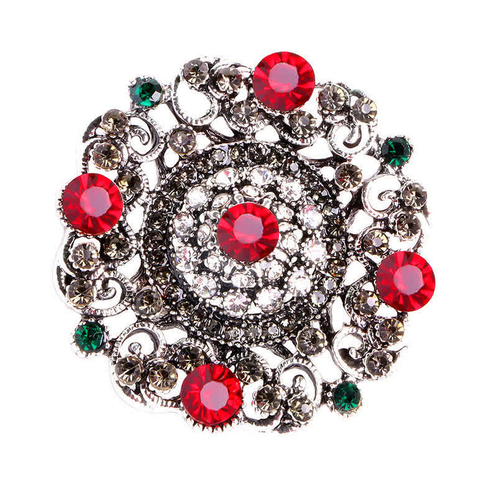 Broche de flor hueca estilo barroco para mujer