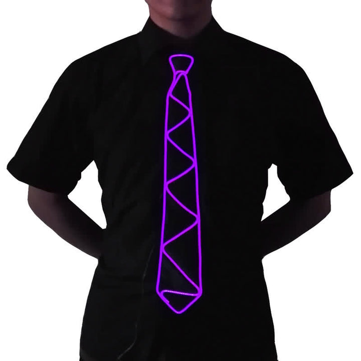 Corbata luminosa con tira de LED de neón