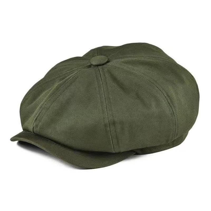 Gorra de boina octogonal de algodón británico Newsboy