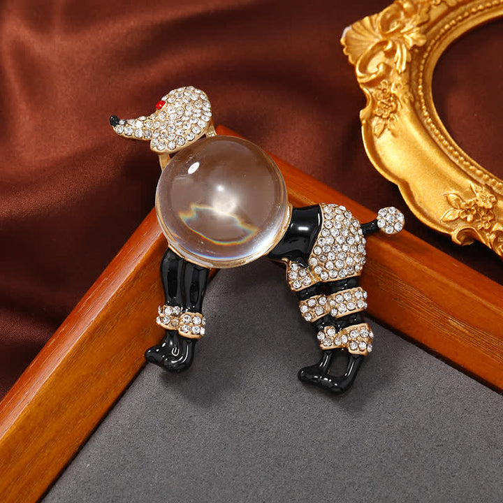 Broche creativo de caniche Jelly Belly para mujer