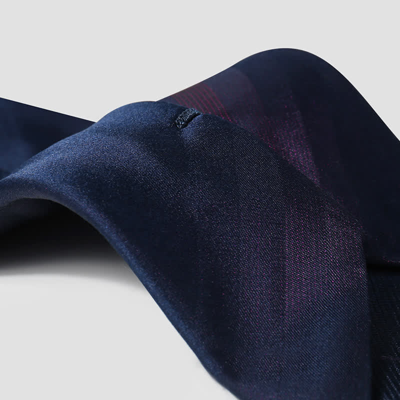 Corbata de seda morada con degradado para hombre