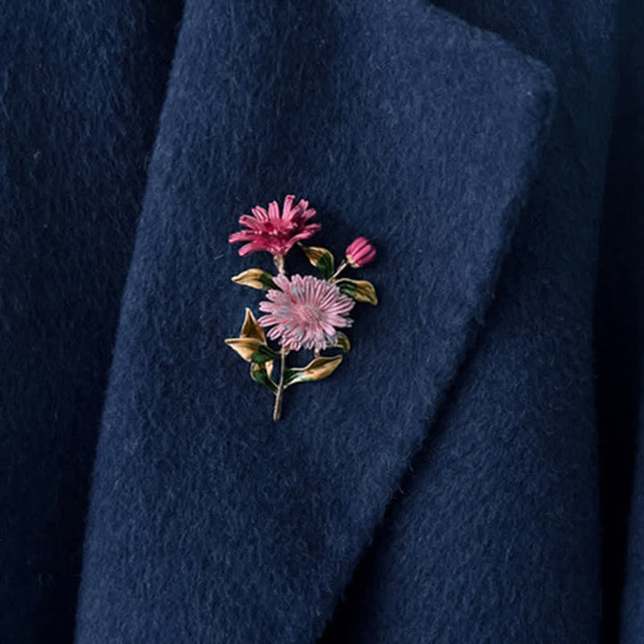Broche creativo de margaritas florales para mujer.