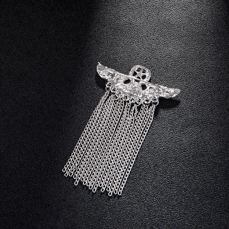 Broche con borlas de alas de águila de la Fuerza Aérea para hombre