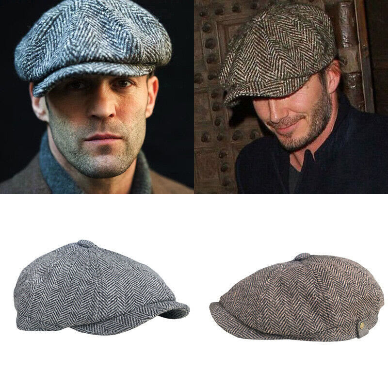 Boina octogonal de tweed de artista