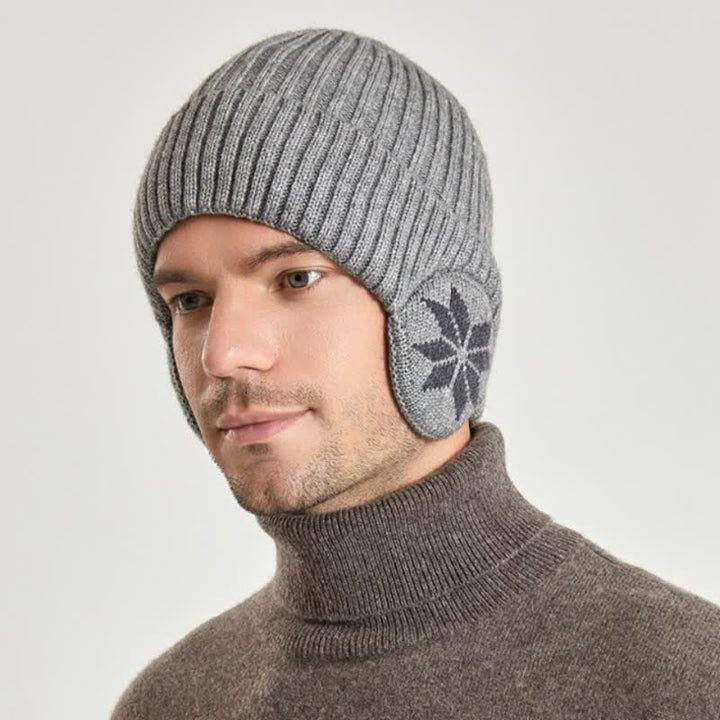 Gorro de punto grueso y cálido para invierno unisex