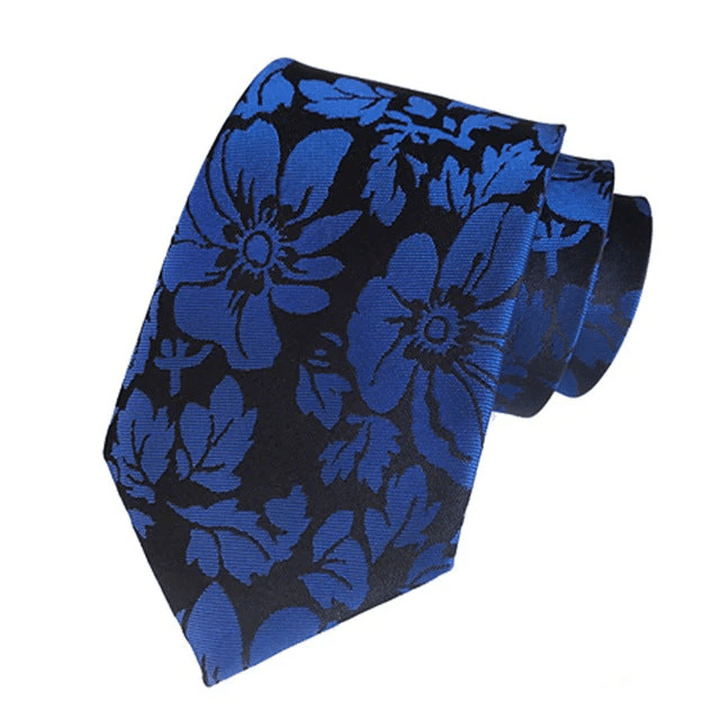 Conjunto de 2 corbatas florales con hojas de jardín para hombre