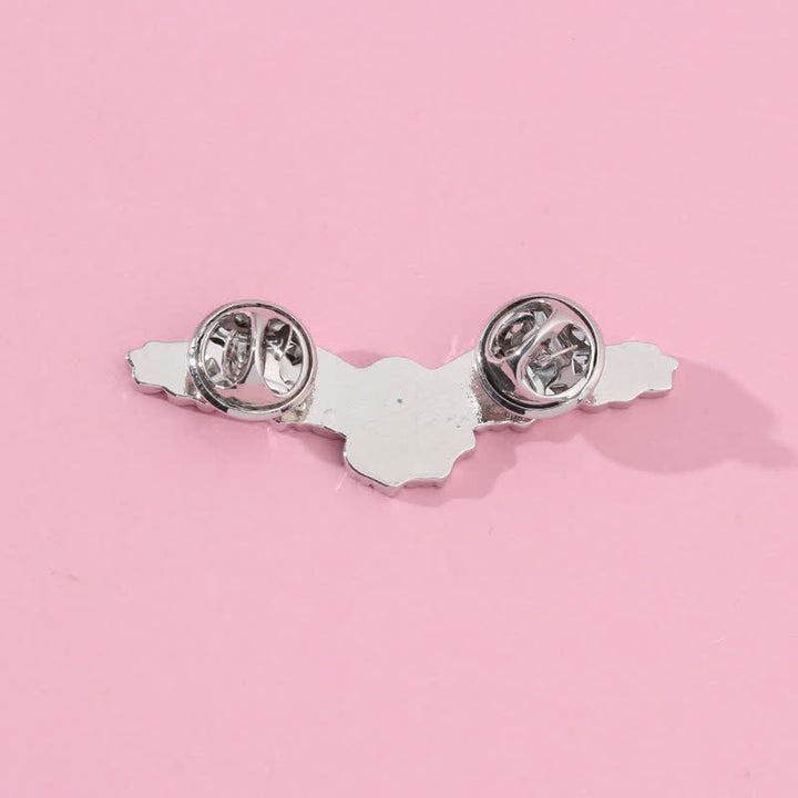 Broche de buitre con bandera estadounidense esmaltada para hombre
