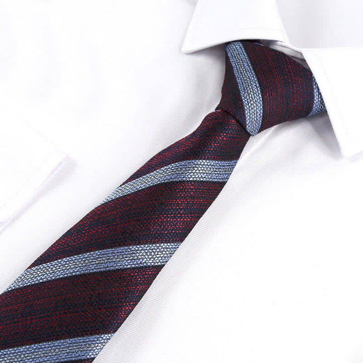 Corbata moderna de rayas con textura para hombre