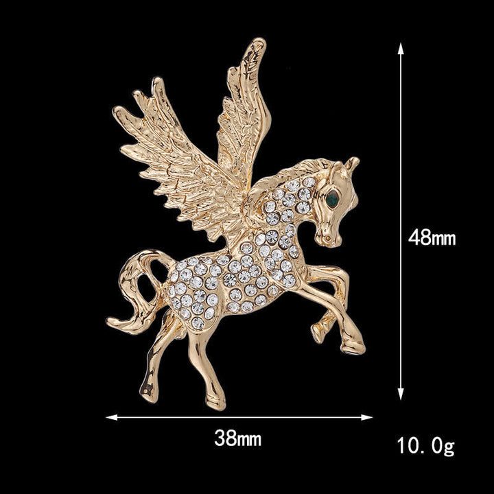 Broche vintage de alas de pegaso para hombre