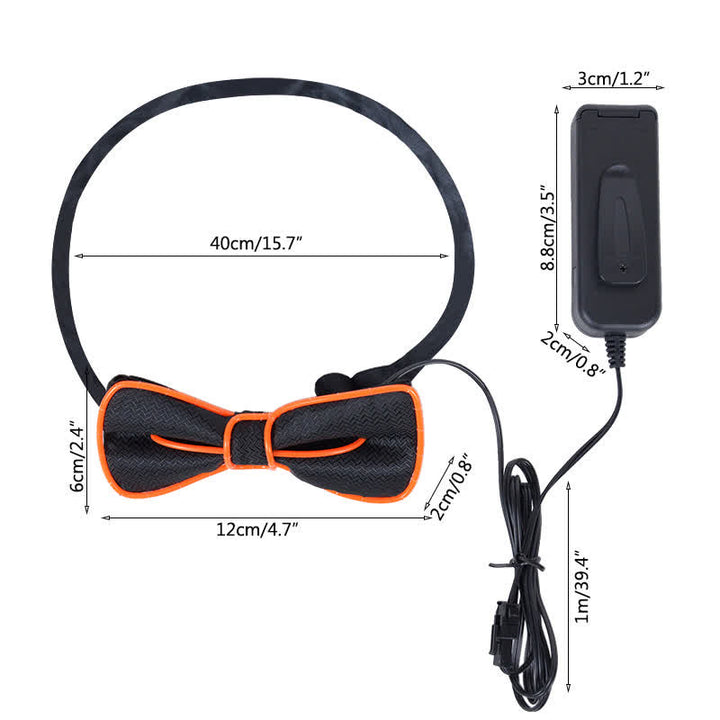 Pajarita luminosa con luz LED para hombre