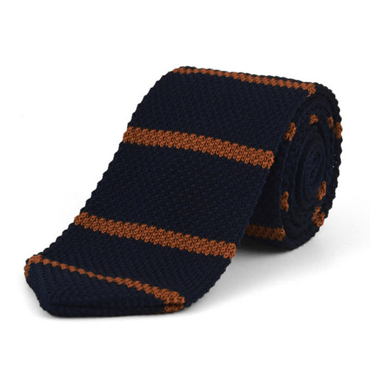 Corbata de punto de rayas horizontales para hombre