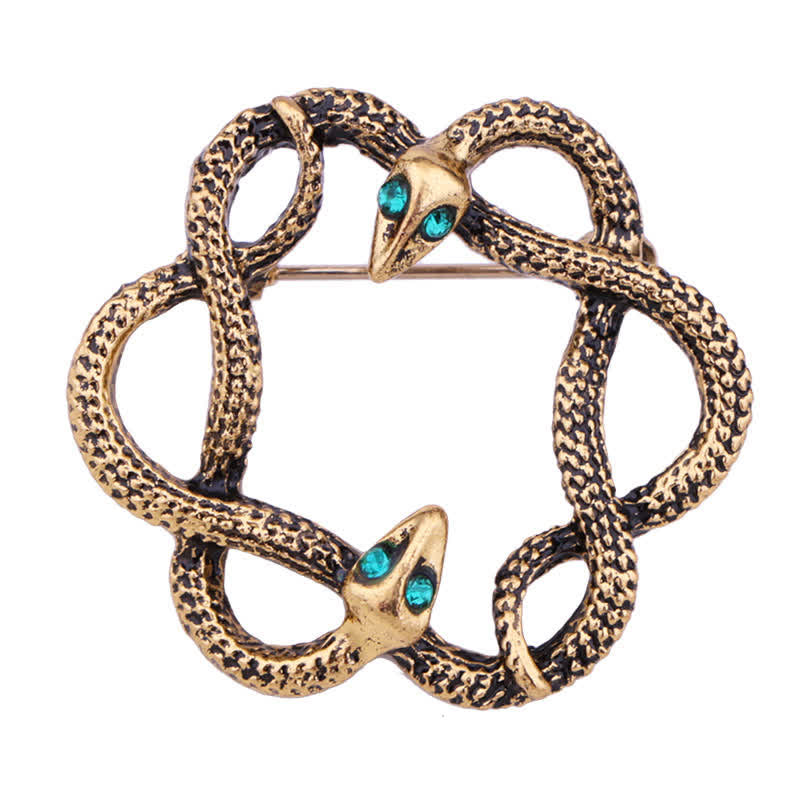 Broche de serpiente cobra con forma de flexión para hombre