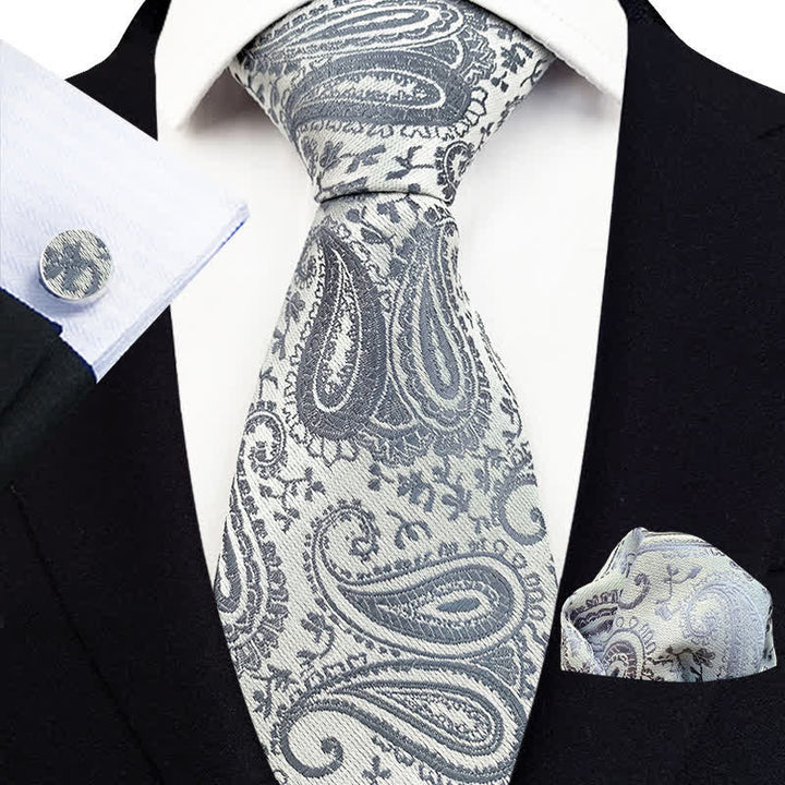 Conjunto de 3 corbatas de cachemira exóticas para hombre