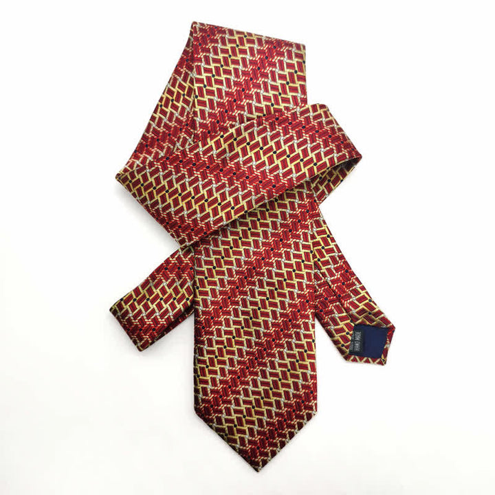 Corbata de seda pura con patrón de tejido degradado para hombre