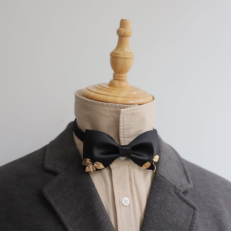 Pajarita de boda con diseño de hojas de jardín para hombre