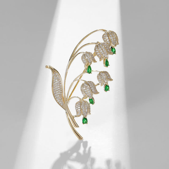 Broche de lirio de los valles para mujer