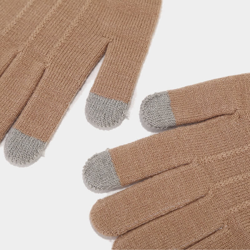 Conjunto de 3 piezas unisex clásico, versátil, con gorro, bufanda y guantes