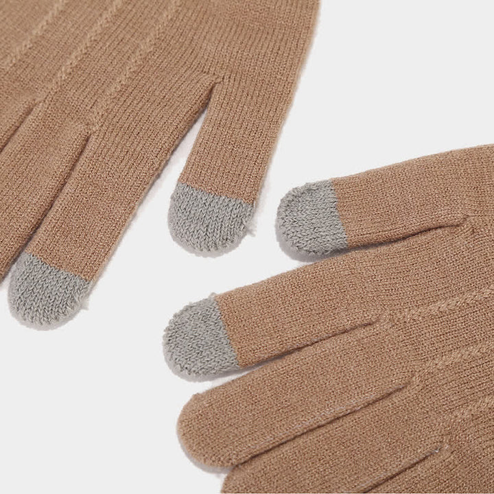 Conjunto de 3 piezas unisex clásico, versátil, con gorro, bufanda y guantes