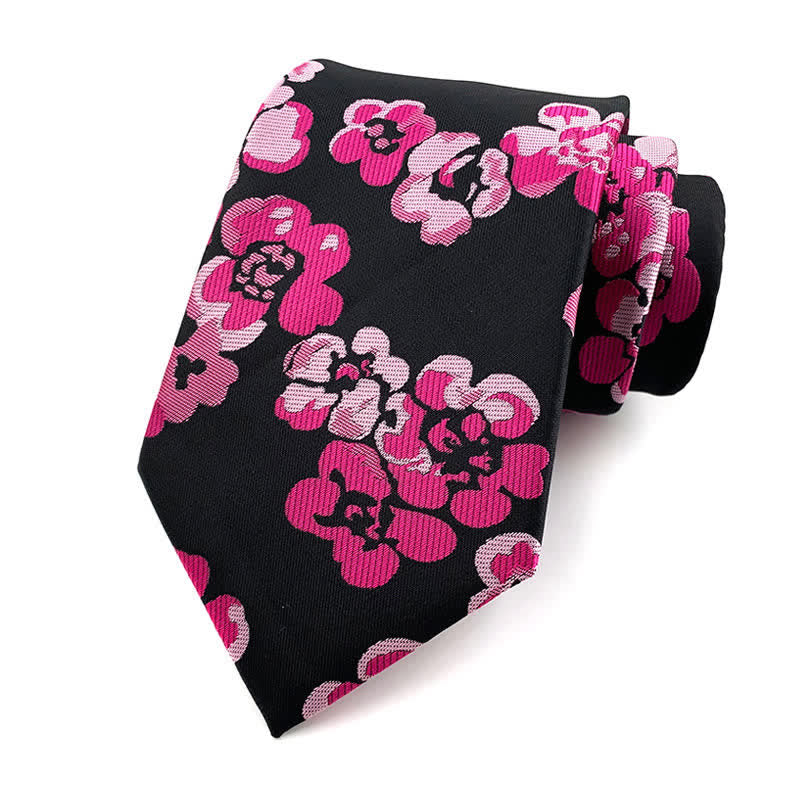 Corbata de lujo con diseño floral moderno para hombre