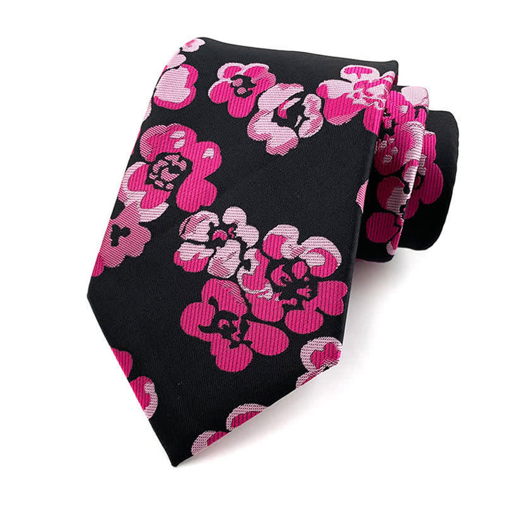 Corbata de lujo con diseño floral moderno para hombre