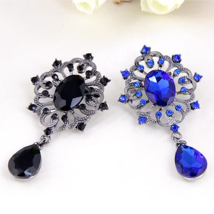 Broche antiguo adornado con forma de gota de agua para mujer