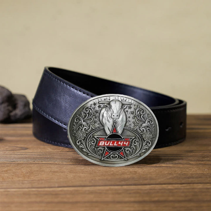 Cinturón de cuero con hebilla para hombre, con portacervezas creativo, hecho a mano, con forma de toro furioso
