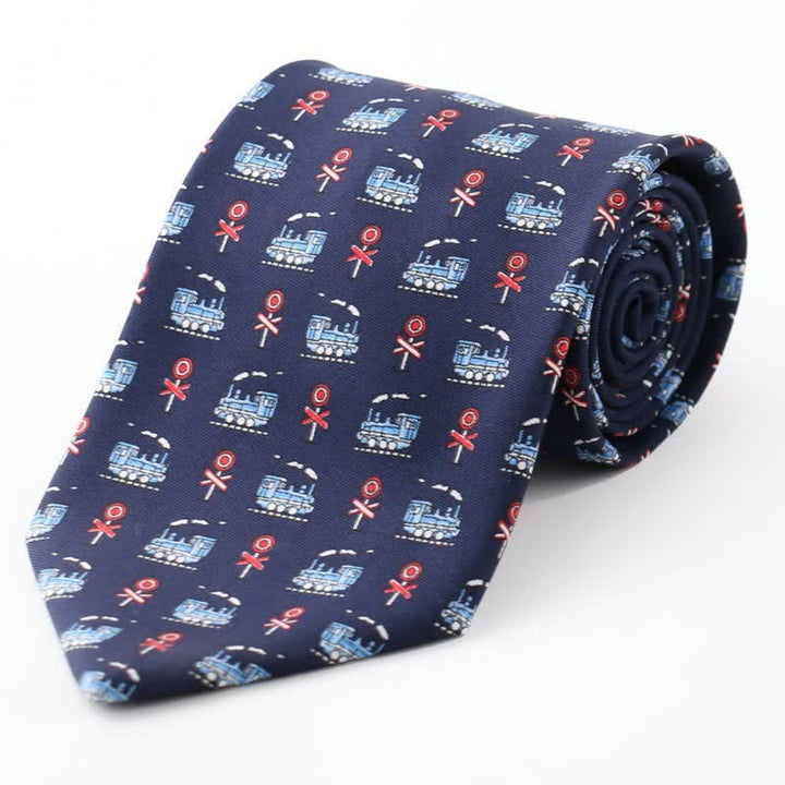 Corbata de estilo campestre con motivos creativos de dibujos animados para hombre