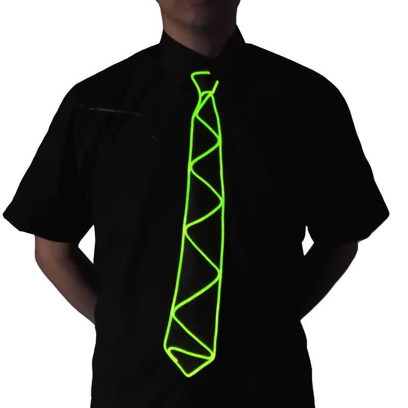 Corbata luminosa con tira de LED de neón