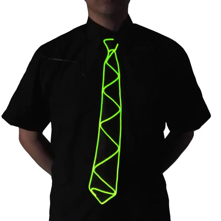 Corbata luminosa con tira de LED de neón