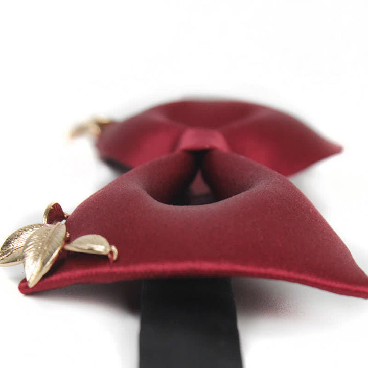 Pajarita de boda con diseño de hojas de jardín para hombre