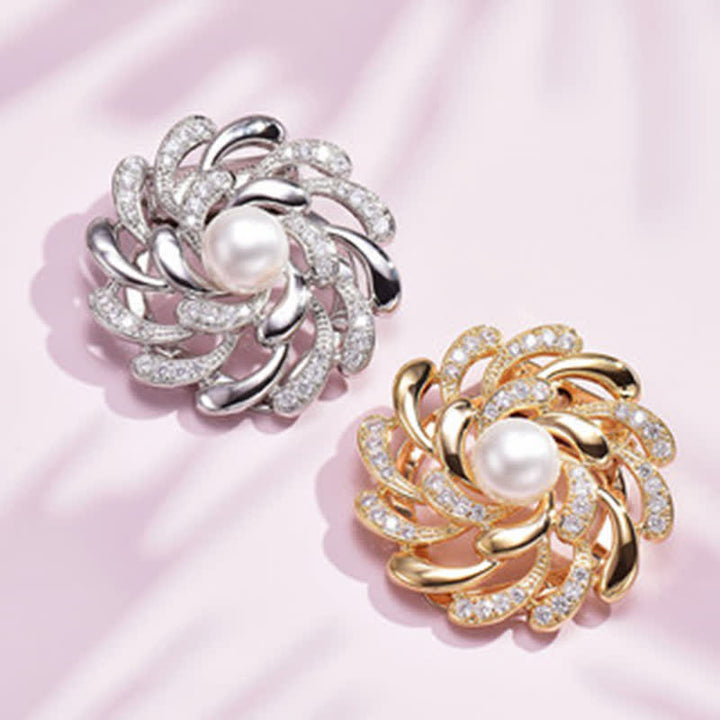 Broche con hebilla y flores de crisantemo para mujer