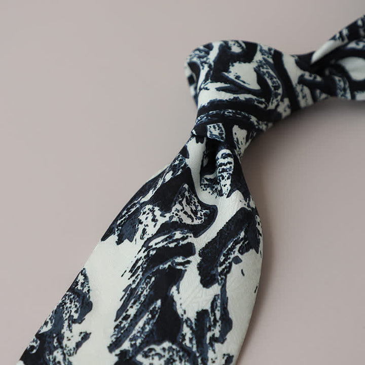 Corbata de hombre con pintura abstracta clásica