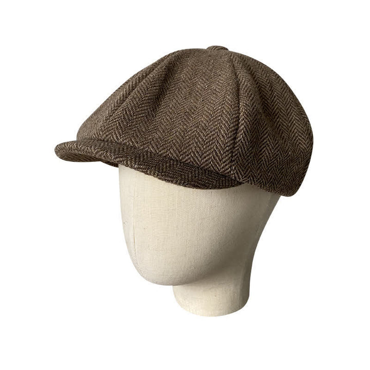 Boina octogonal con diseño de espiga de Coffee Fine