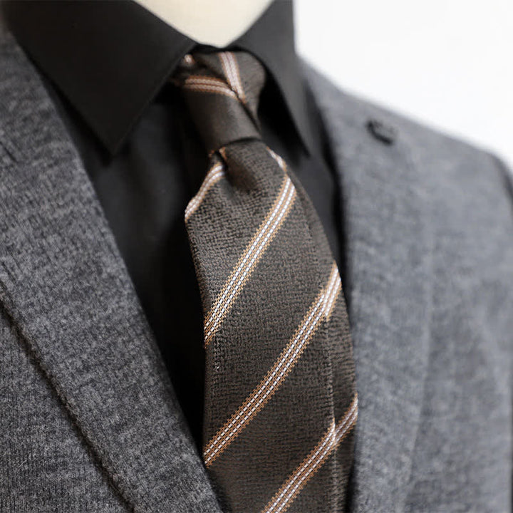 Corbata formal clásica de rayas para hombre
