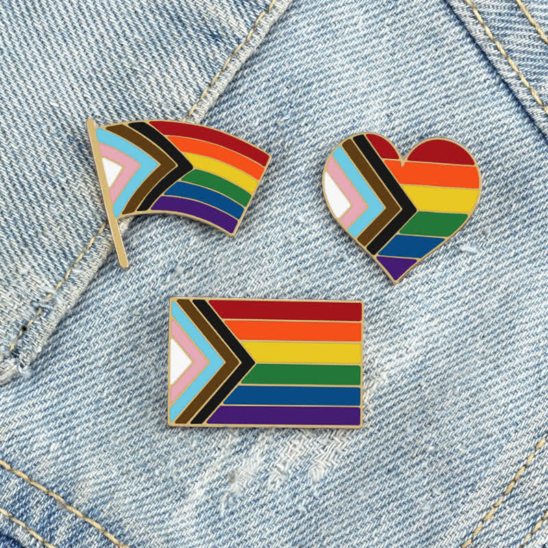 Broche con la bandera del arcoíris que muestra tu orgullo, 3 piezas