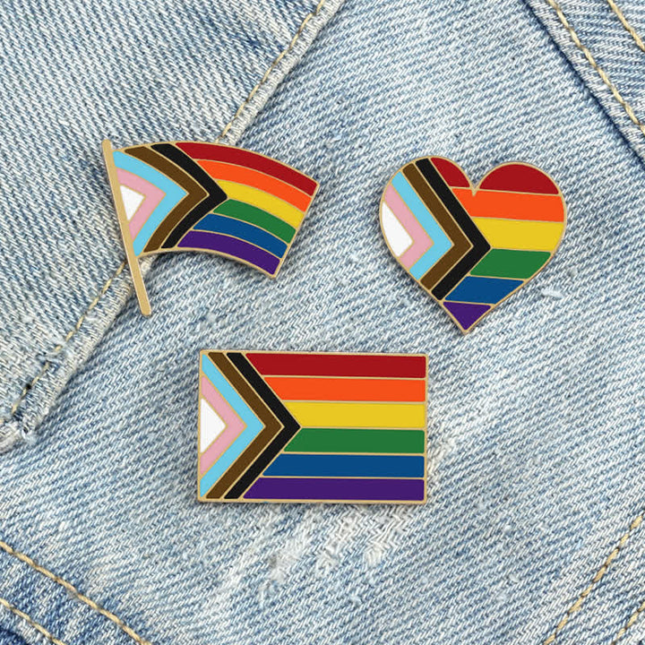 Broche con la bandera del arcoíris que muestra tu orgullo, 3 piezas