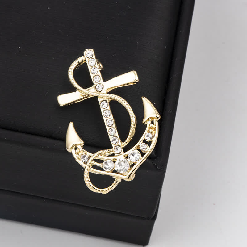 Broche de ancla de barco de mar para hombre