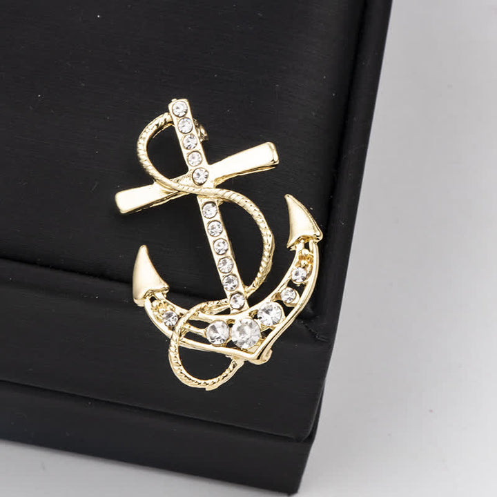 Broche de ancla de barco de mar para hombre