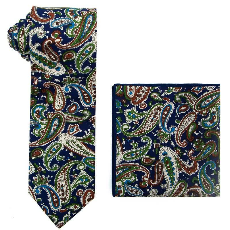 Conjunto de 2 corbatas de cachemira exóticas para hombre