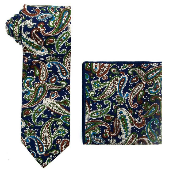 Conjunto de 2 corbatas de cachemira exóticas para hombre