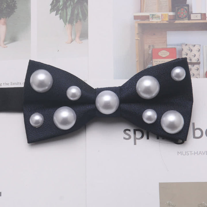 Pajarita de fiesta con perlas artificiales para bailar