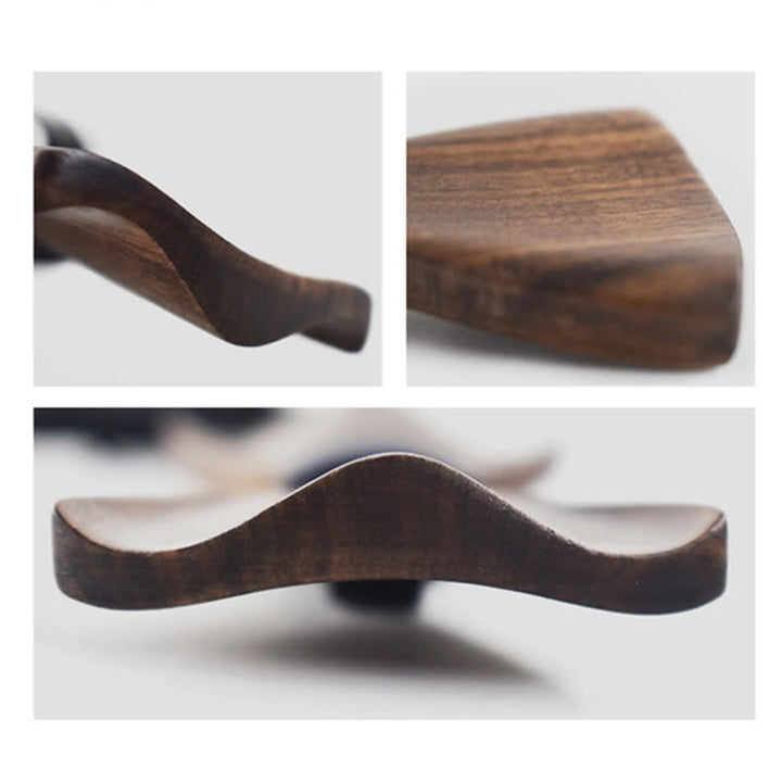Juego de 3 pajaritas de madera de nogal negro para hombre