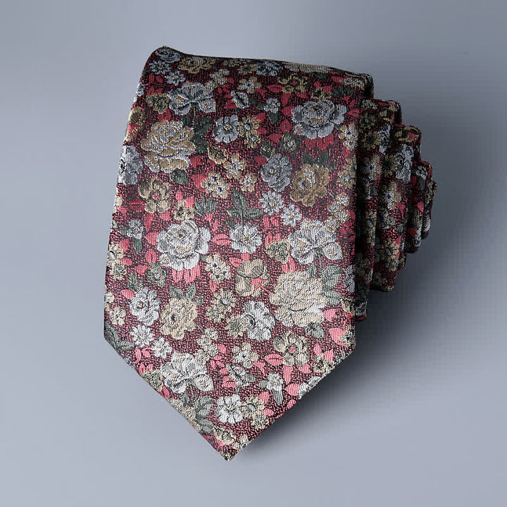 Corbata floral novedosa para hombre de RosyBrown
