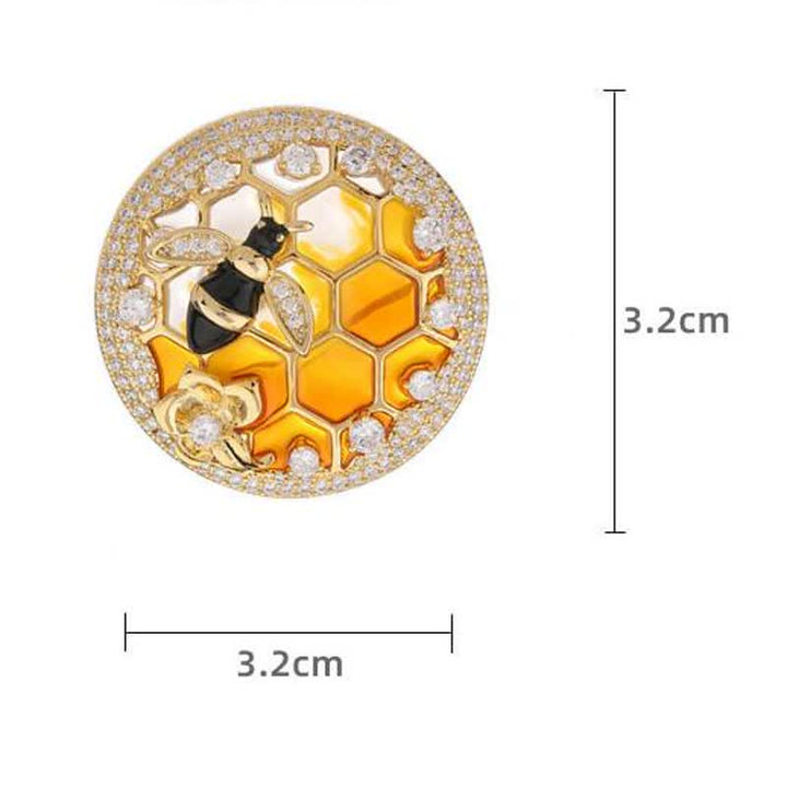 Broche de panal de abejas para mujer