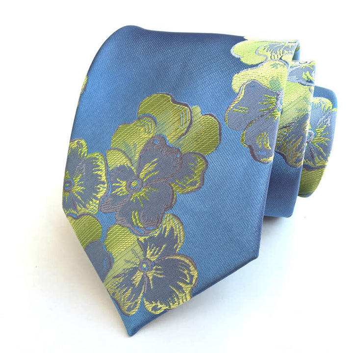 Corbata elegante y cautivadora con motivos florales para hombre