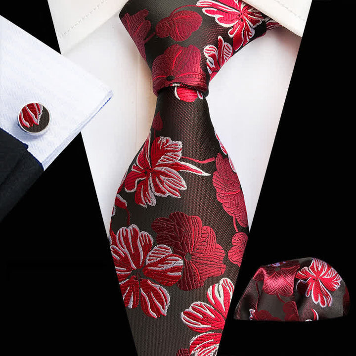 Conjunto de 3 corbatas con estampado floral de margaritas para hombre
