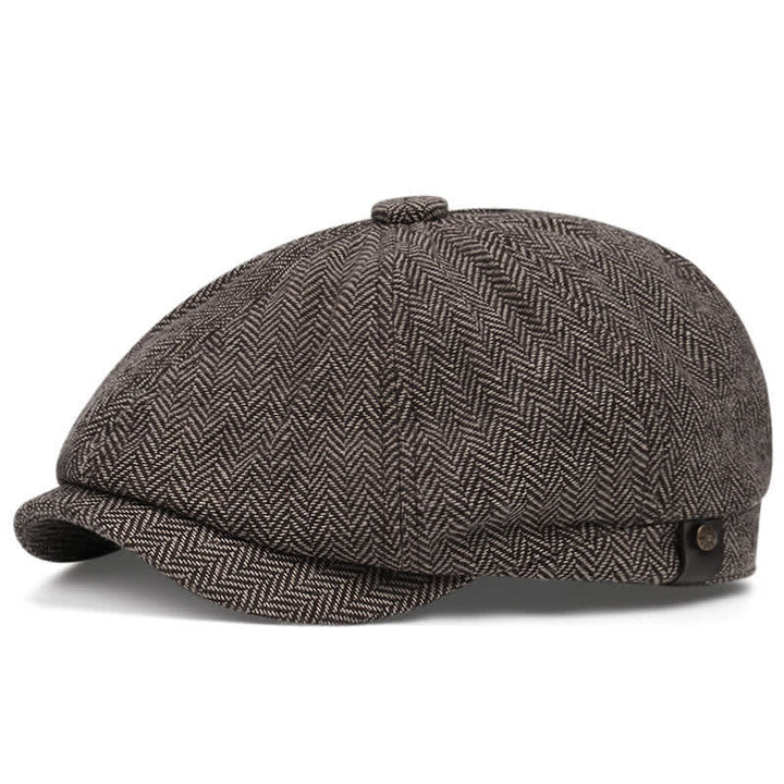 Boina octogonal de tweed de artista