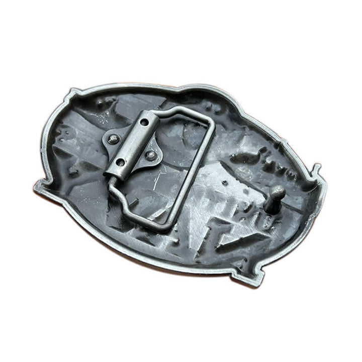 Cinturón de cuero con hebilla militar de la Marina de EE. UU. para hombre, hecho a mano