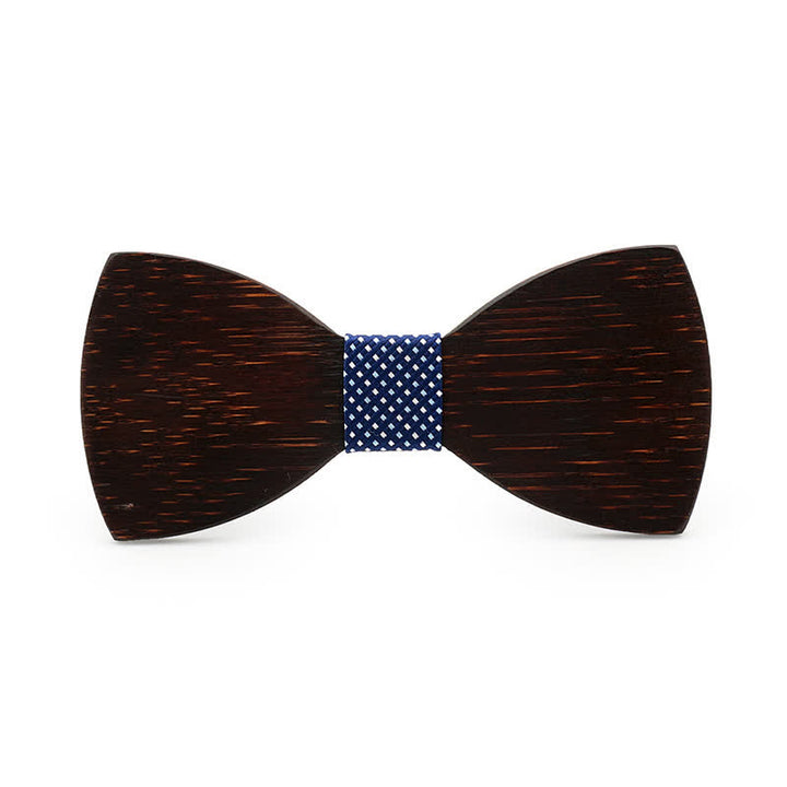 Pajarita de madera negra novedosa para hombre